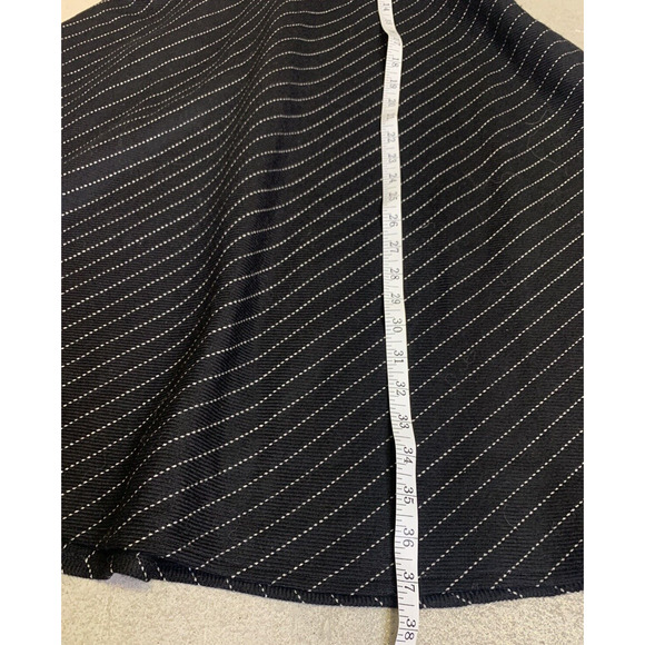 Banana Republic Dress Womens 2 Black White Striped Wool Fit & Flare Strapless - Picture 14 of 14